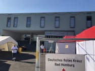 Unfallhilfsstelle vor der Feuerwehrwache Mitte